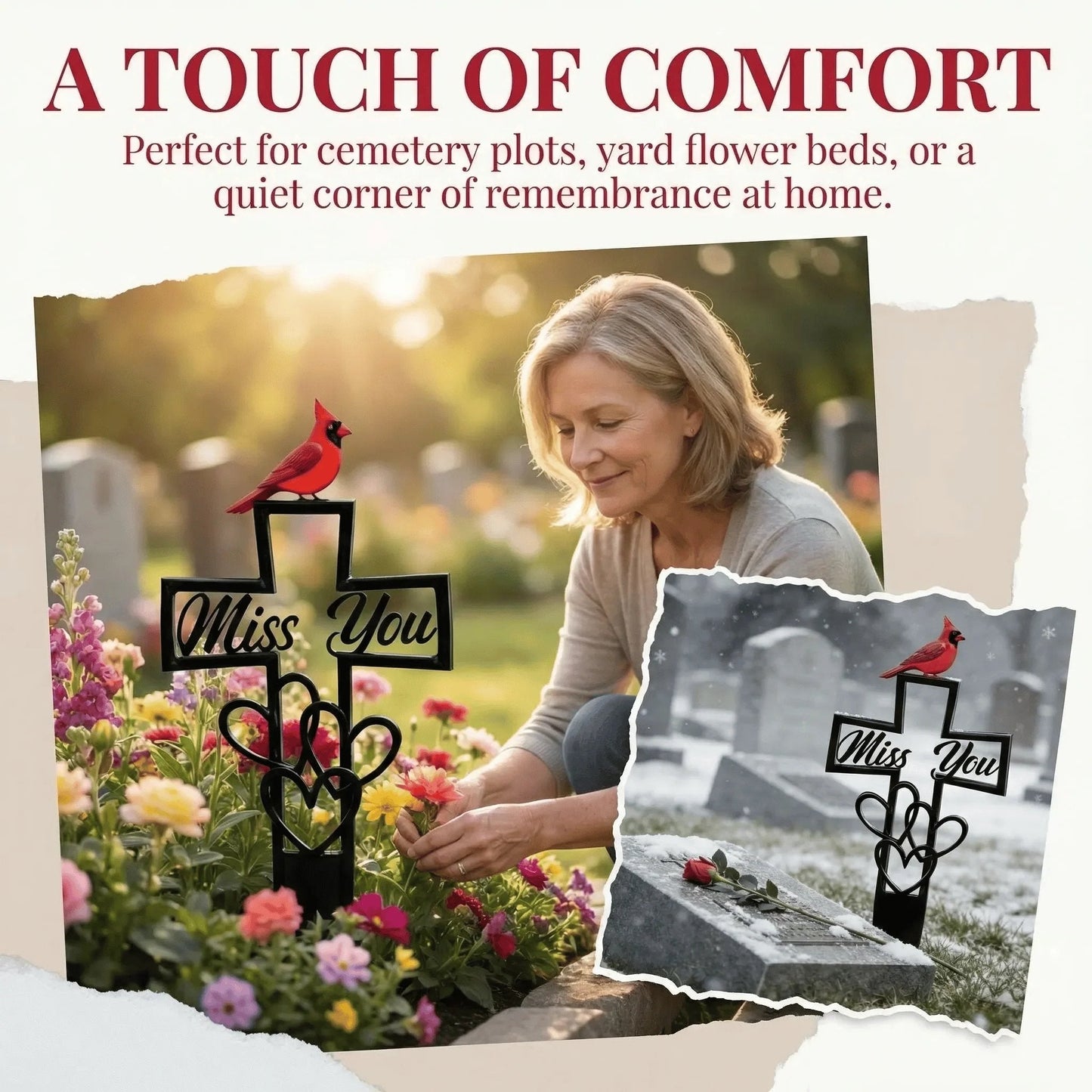 🐦LAST DAY 50% OFF -💖Metal Cemetery Memorial Plaque for Remembrance✝️