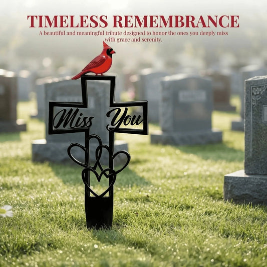 🐦LAST DAY 50% OFF -💖Metal Cemetery Memorial Plaque for Remembrance✝️