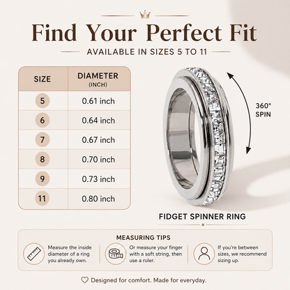 💎 Oneswear® Rotatable Starry Sky Ring — A Calming Touch for Everyday Stress