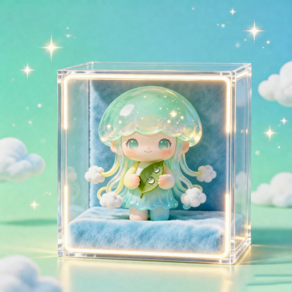 Aurora Jelly Cloud Figurine — Sparkle Dome Hair & Puffy Clouds