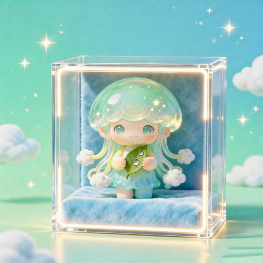 Aurora Jelly Cloud Figurine — Sparkle Dome Hair & Puffy Clouds