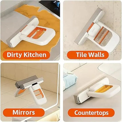 ✨🧽 Mini Self-Squeezing Mop – No-Hands Cleaning Tool | Perfect for Kitchen, Bathroom, Glass & Small Spaces | Compact & Lightweight