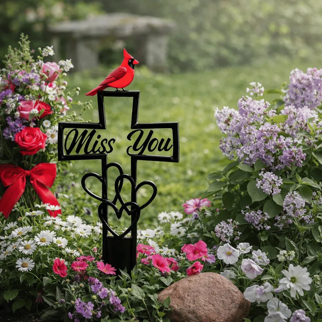 🐦LAST DAY 50% OFF -💖Metal Cemetery Memorial Plaque for Remembrance✝️