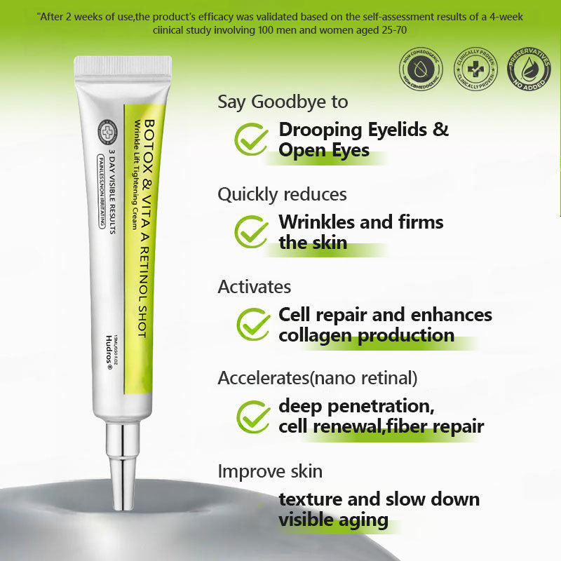 Hudros® Botox & Vita-A Retinol Shot Wrinkle-Lift Tightening cream - Last Day Promotion 70% OFF