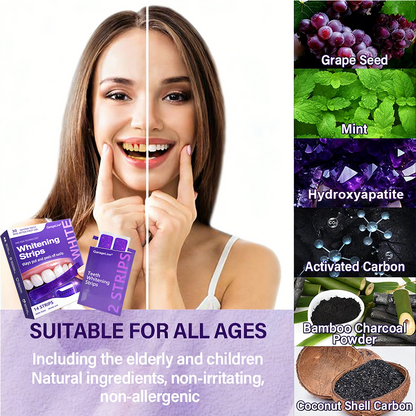 Official Store |🦷GarageLine® Nano-Hydroxyapatite Purple Whitening Strips - Professional Enamel Care & Brightening