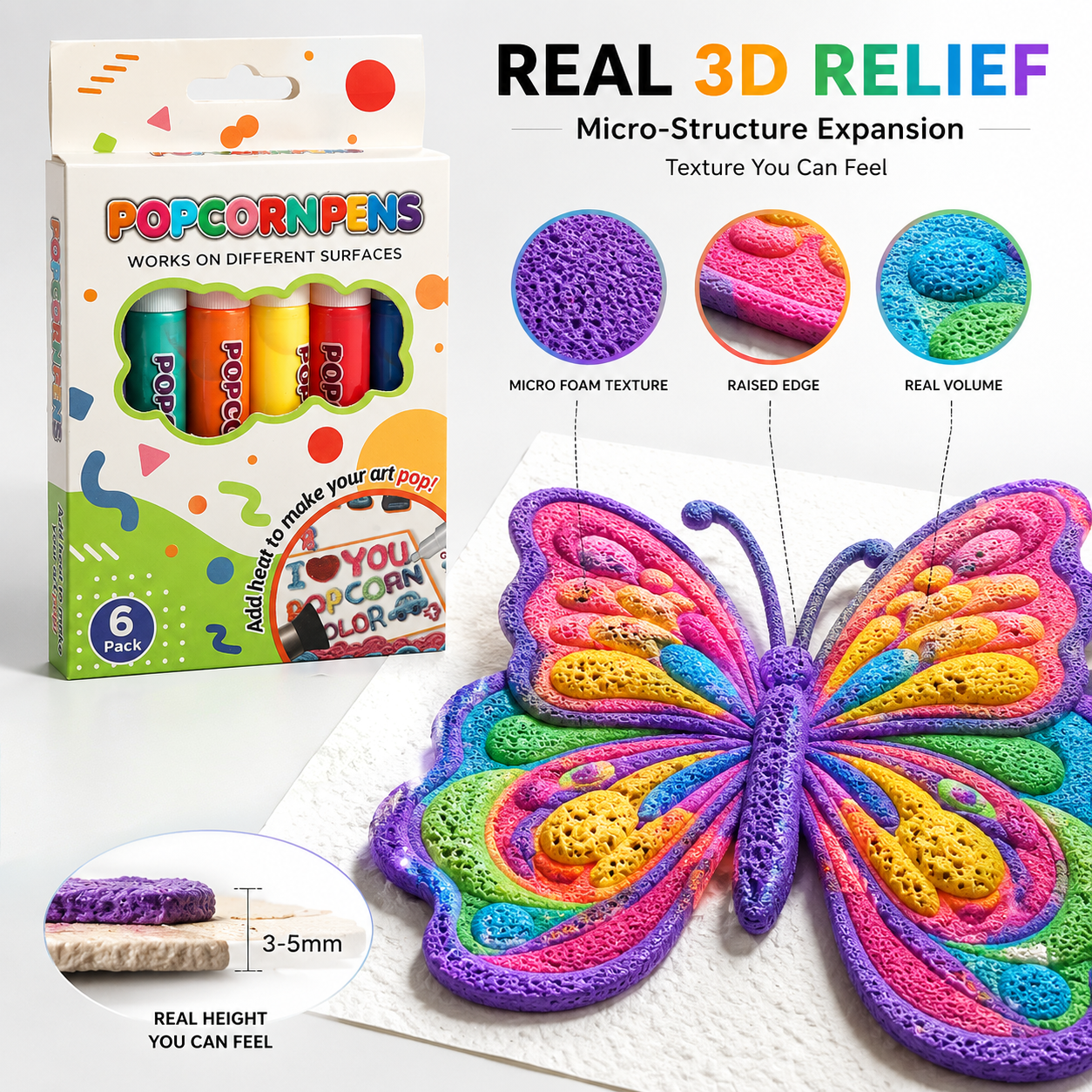✨Save 50% by ordering today丨IEY® 3D Relief Art Pen – Turn Flat Drawings Into Touchable 3D Art🪄