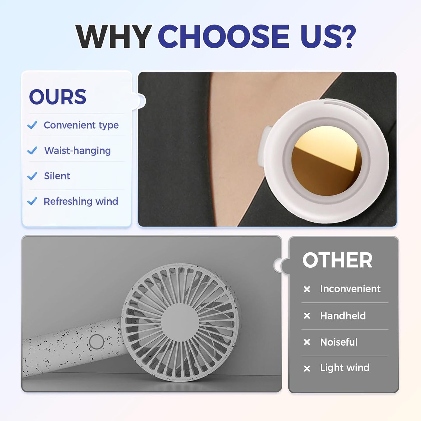 ✨2026 New Portable Clip-On Fan — Wearable for Outdoors, Travel, and Office Use🔥🔥