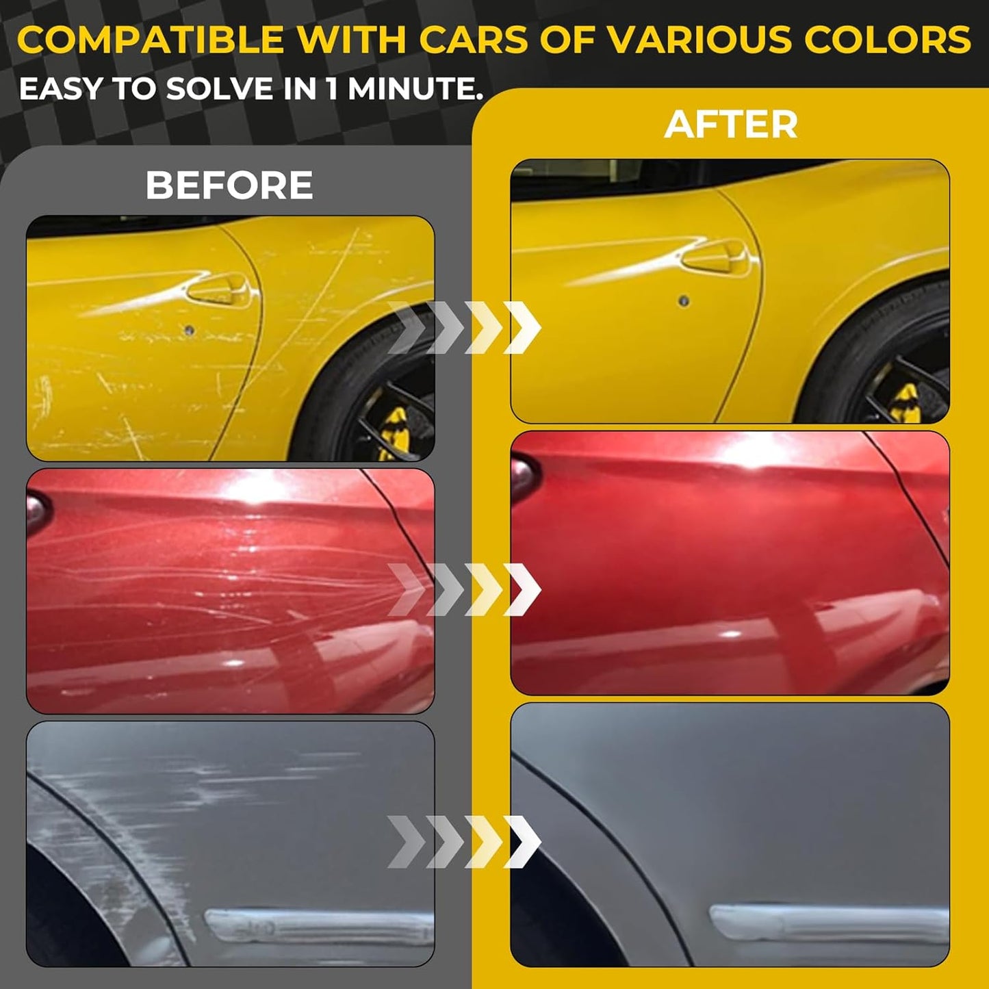 ✨✨ REBYIPO® 2026 All-New Upgraded Car Scratch Repair Wax — Includes Application Sponge and Towel🔥🔥