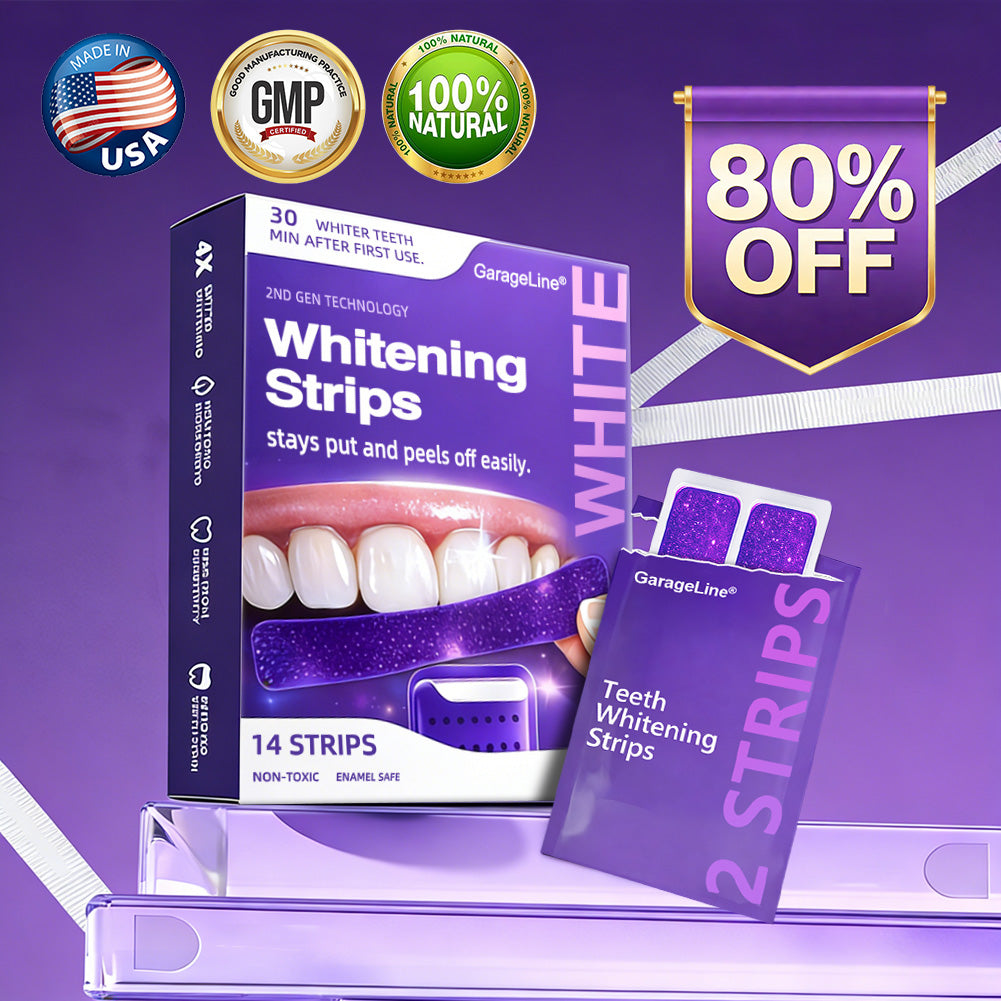 Official Store |🦷GarageLine® Nano-Hydroxyapatite Purple Whitening Strips - Professional Enamel Care & Brightening