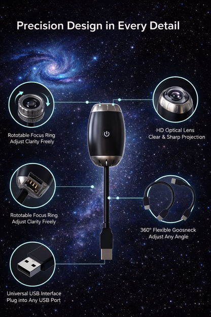 ✨✨REBYIPO® 2026 Upgraded Model Portable and Adjustable 2-in-1 Night Light + Star Projector🔥🔥