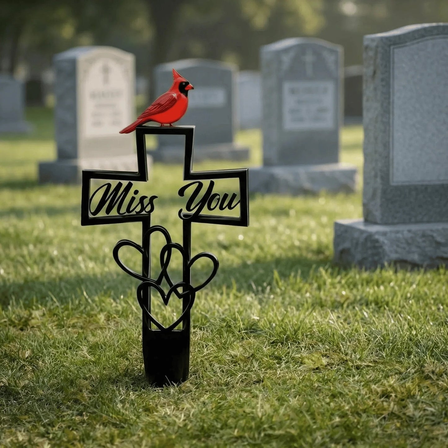 🐦LAST DAY 50% OFF -💖Metal Cemetery Memorial Plaque for Remembrance✝️