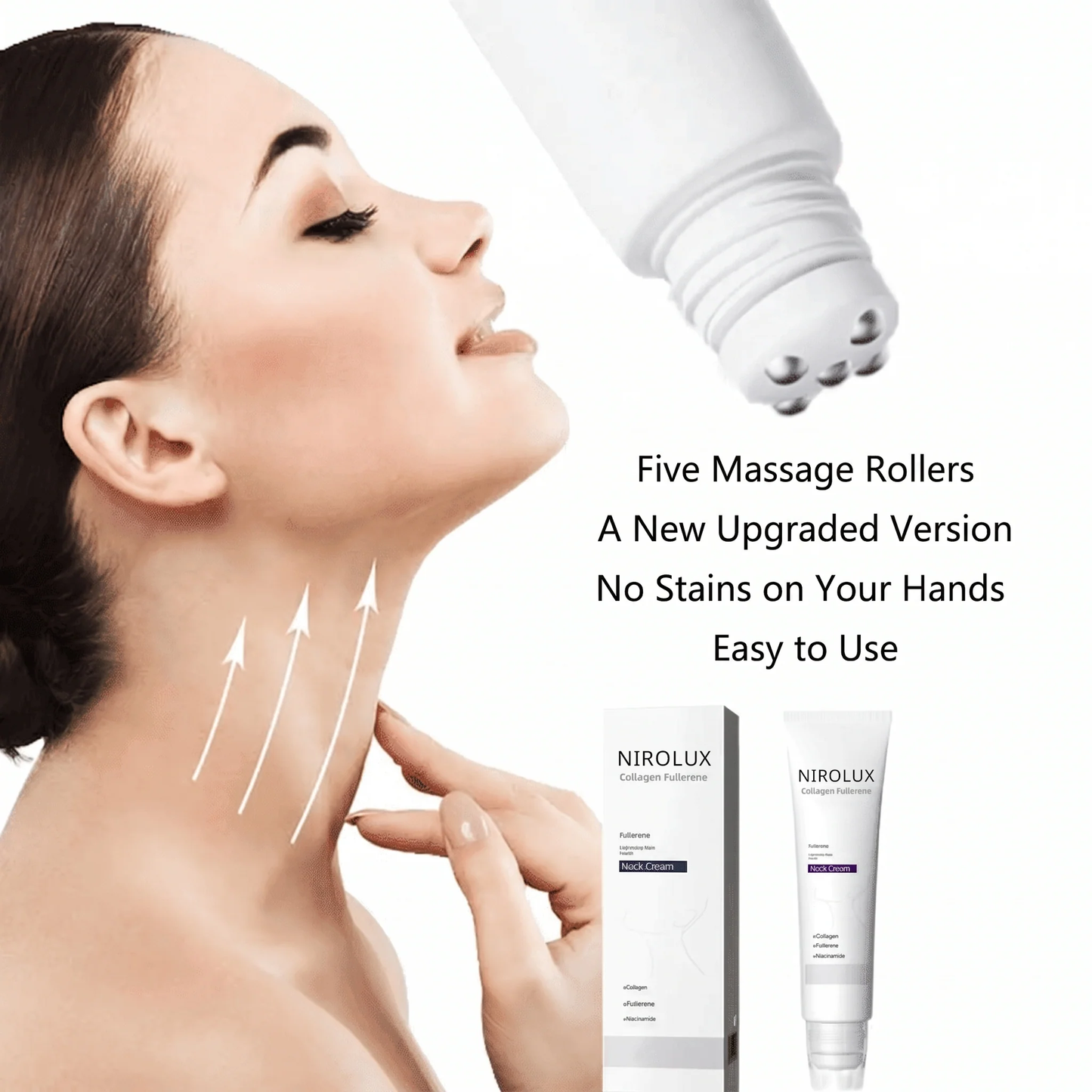 ✨ Instant Neck Lift Cream  — 🧴 Infused with Retinol & Hyaluronic Acid | Firms the Neck, Reduces Wrinkles & Double Chin