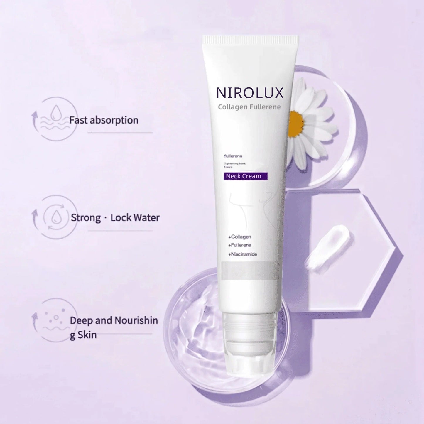 ✨ Instant Neck Lift Cream  — 🧴 Infused with Retinol & Hyaluronic Acid | Firms the Neck, Reduces Wrinkles & Double Chin