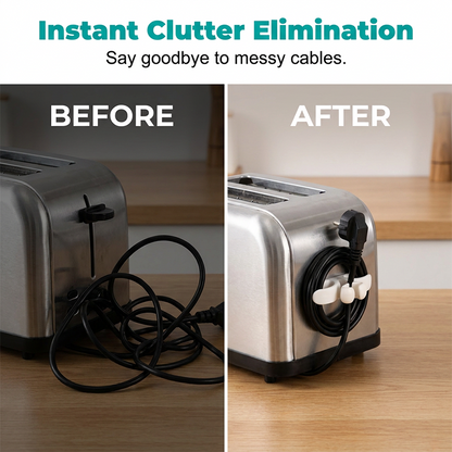 Self-adhesive silicone cable holder for home appliances